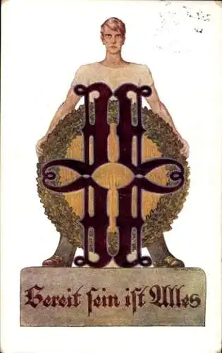 Künstler Ak Bereit sein ist alles, Österreich, Turnerbund, Frisch fromm fröhlich frei