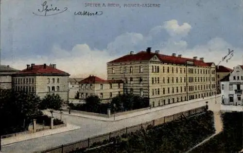 Ak Speyer am Rhein, Pionierkaserne