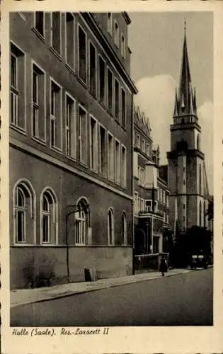 Ak Halle an der Saale,  Res.-Lasarett II, Kirche