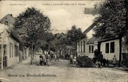 Ak Wendisch Buchholz Märkisch Buchholz Dahme Spreewald, Gasthof zum schwarzen Adler