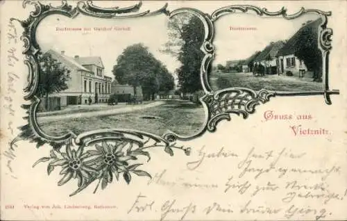Ak Vietznitz Wiesenaue Havelland, Dorfstraße, Gasthof Gerloff