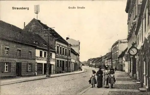 Ak Strausberg in der Mark,  Große Straße, Geschäfte