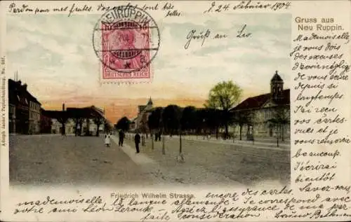 Ak Neuruppin in Brandenburg, Friedrich Wilhelm Straße