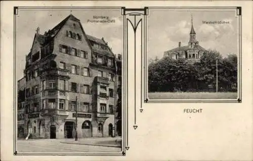 Ak Feucht in Mittelfranken, Promenade-Café Nürnberg, Waldschlößchen