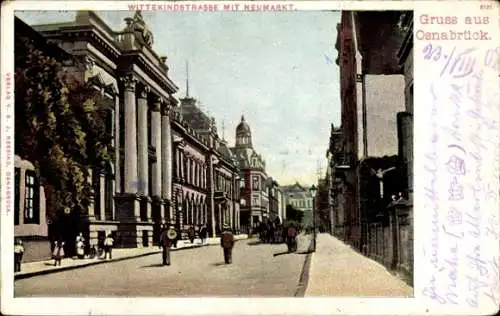 Ak Osnabrück in Niedersachsen, Wittekindstraße, Neumarkt