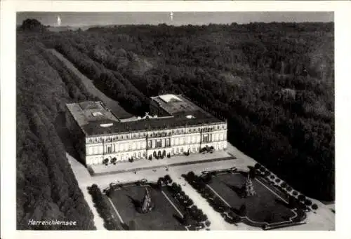 Ak Herrenchiemsee Herreninsel Chiemsee Oberbayern, Fliegeraufnahme