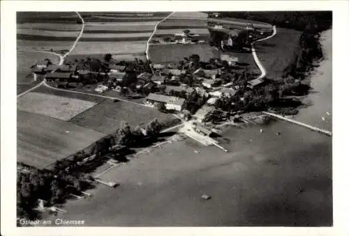 Ak Gstadt am Chiemsee, Fliegeraufnahme