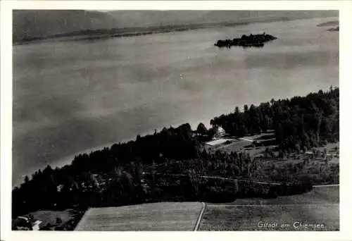 Ak Gstadt am Chiemsee, Fliegeraufnahme