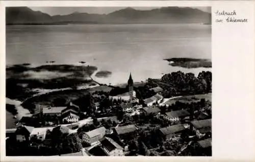 Ak Seebruck am Chiemsee Oberbayern, Fliegeraufnahme