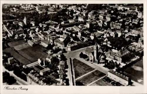 Ak Pasing München, Fliegeraufnahme