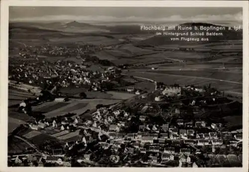 Ak Bopfingen im Ostalbkreis, Flochberg mit Ruine, Fliegeraufnahme