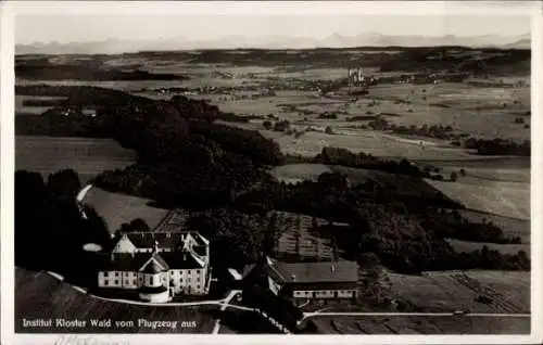 Ak Wald Hohenzollern, Kloster Wald, Fliegeraufnahme