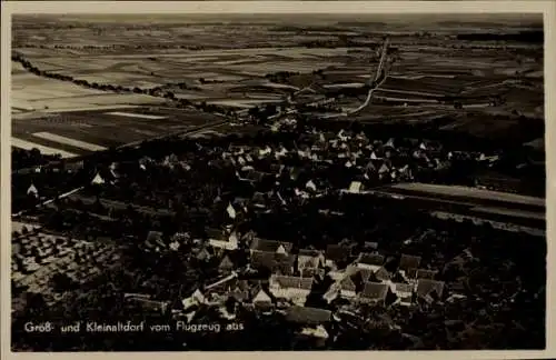 Ak Großaltdorf Vellberg in Württemberg, Luftbild, Groß- und Kleinaltdorf, Fotografiert vom Flugze
