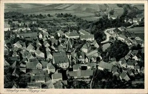 Ak Schrozberg in Württemberg, Fliegeraufnahme