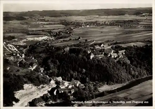 Ak Satteldorf in Württemberg, Fliegeraufnahme