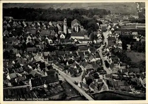 Ak Oettingen am Ries Bayern, Luftbild