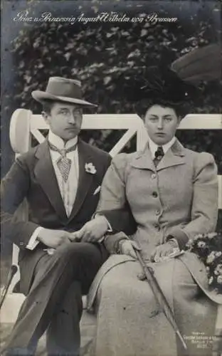 Ak Prinz und Prinzessin August Wilhelm von Preußen