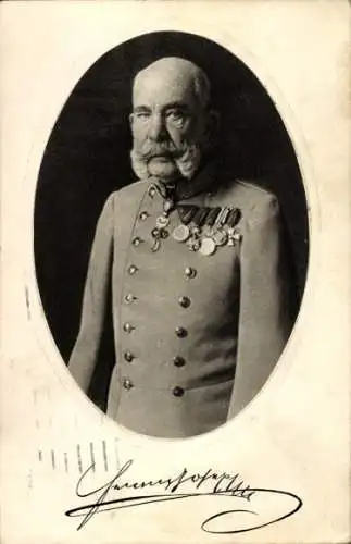 Ak Kaiser Franz Josef I., Porträt