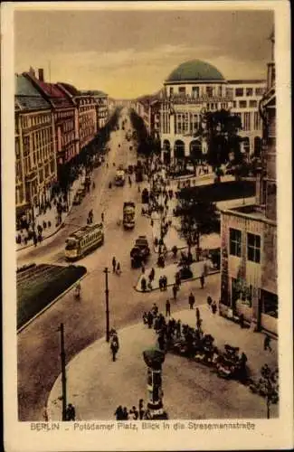 Ak Berlin Mitte, Potsdamer Platz, Stresemannstraße