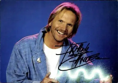 Foto Sänger Frank Zander, Autogramm