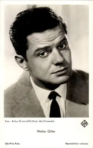 Ak Schauspieler Walter Giller, Portrait, Autogramm