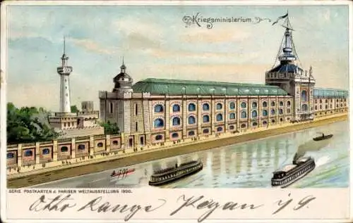 Litho Pariser Weltausstellung 1900, Kriegsministerium