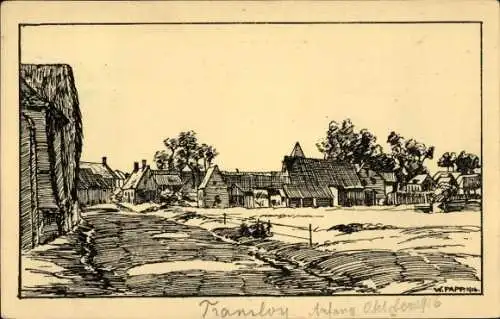 Künstler Ak Papp, W., Kriegsschauplatz 1916