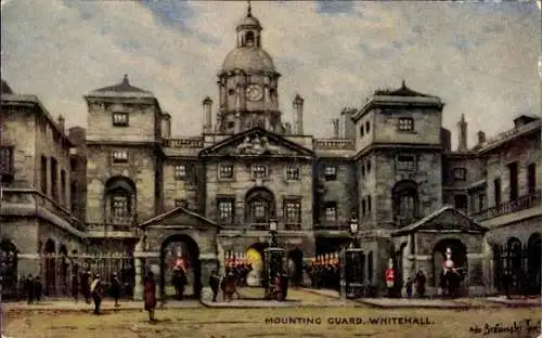 Künstler Ak Brianski, Ade., London City, Mounting Guard, Whitehall, Tuck 3583