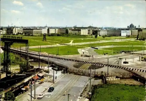 Ak Berlin Tiergarten, Potsdamer Platz, Mauer, Grenzübergang, innerdeutsche Grenze