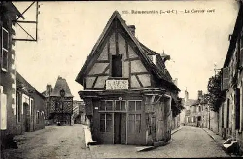Ak Romorantin Loir et Cher, Fachwerkhaus, Gasse, Straßenszene