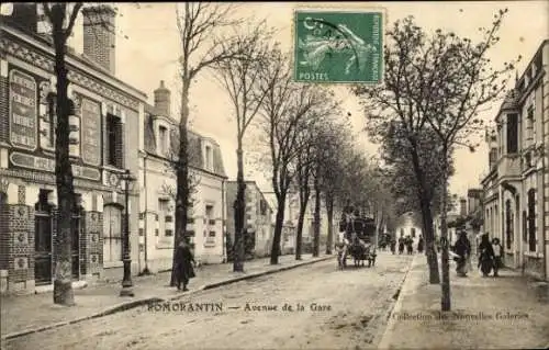 Ak Romorantin Loir et Cher, Avenue de la Gare, Pferdekutsche
