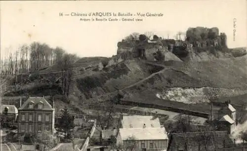 Ak Arques la Bataille Seine Maritime, Château d'ARQUES la Bataille, allgemeine Ansicht, histor...