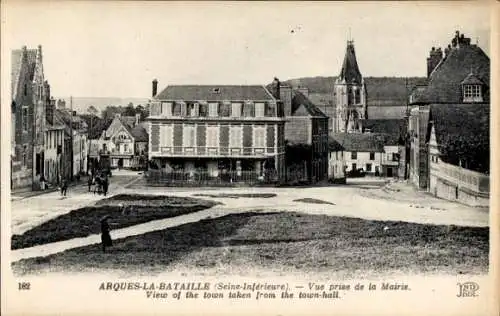 Ak Arques la Bataille Seine Maritime, Vue prise de la Mairie