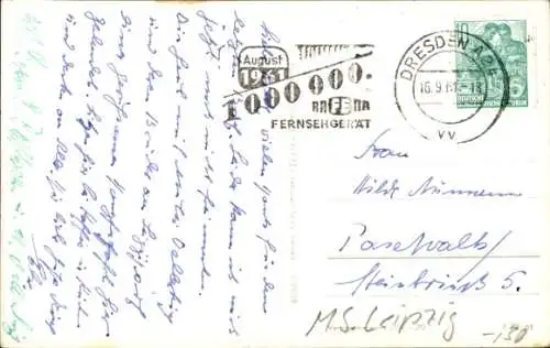 Ak Wehlen an der Elbe Sachsen, Elbdampfer Leipzig, Vorbeifahrt