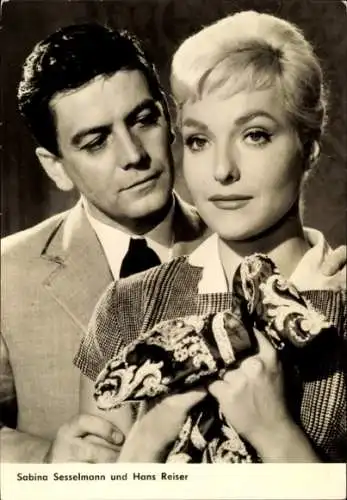 Ak Schauspielerin Sabina Sesselmann, Schauspieler Hans Reiser, Portrait