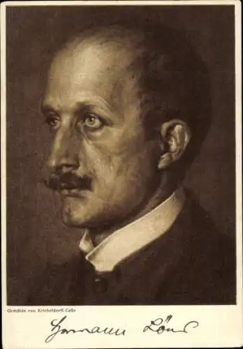 Künstler Ak Kricheldorff, Hermann Löns, Journalist, Schriftsteller