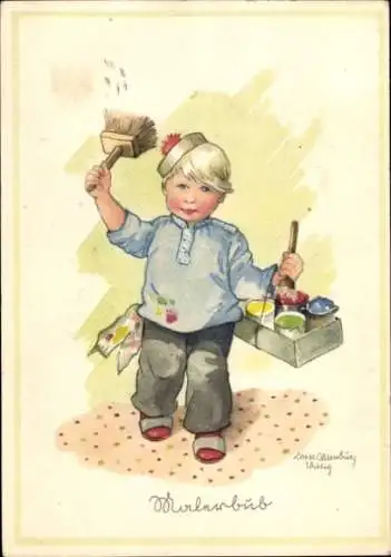 Künstler Ak Oldenburg Wittig, Lotte, Malerbub