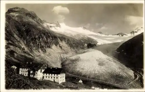 Ak Zillertal Tirol, Blick zur Berliner Hütte im Zemmgrund, Gletscher