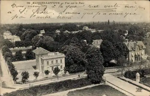 Ak Maisons Laffitte Yvelines, Vue sur le Parc