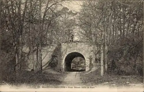 Ak Maisons Laffitte Yvelines, Pont Talma dans le Parc