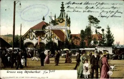Ak München Bayern, Oktoberfest, Bierzelt Schottenhammel