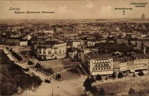 Ak Leipzig, Sächsisch Thüringische Ausstellung 1897, Völkerschlachtdenkmal, Roßplatz, Restaura...