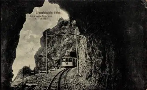 Ak Wendelsteinbahn, Tunnel, Bahn, Zahnradbahn