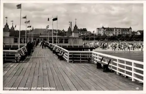 Foto Ostseebad Ahlbeck Heringsdorf auf Usedom, Strand, See, Seebrücke