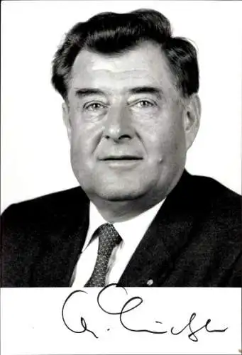 Ak Politiker Alfred Biehle, CSU, Portrait, Autogramm