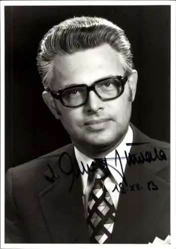 Foto Politiker Gerhard Böswald, Bürgermeister Donauwörth, Autogramm