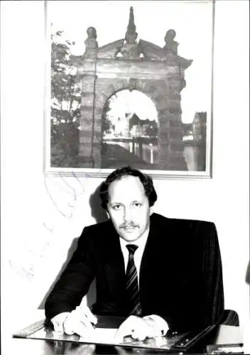 Foto Politiker Albert Alberts, Stadt Emden, Autogramm