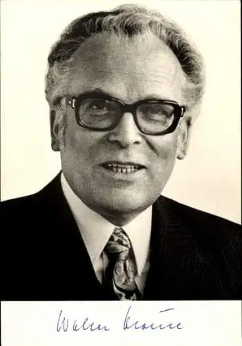 Ak Politiker Walter Krause, Mannheim, Bürgermeister für Kultur, Schule und Sport, Autogramm
