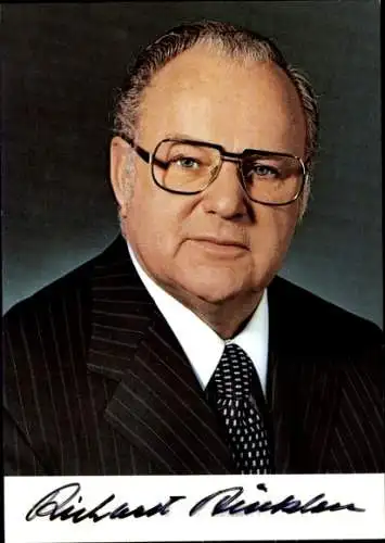 Ak Politiker Richard Stücklen, Ehemaliger Präsident des Deutschen Bundestages, Autogramm