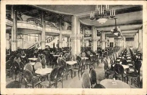 Ak Berlin Charlottenburg, Kurfürstendamm, Kaffee Tauentzin-Palast, Innenansicht mit Tischen un...